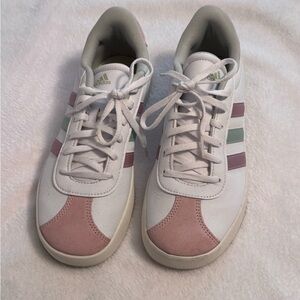 Adidas Court Women's White, Pink, and Green Sneakers